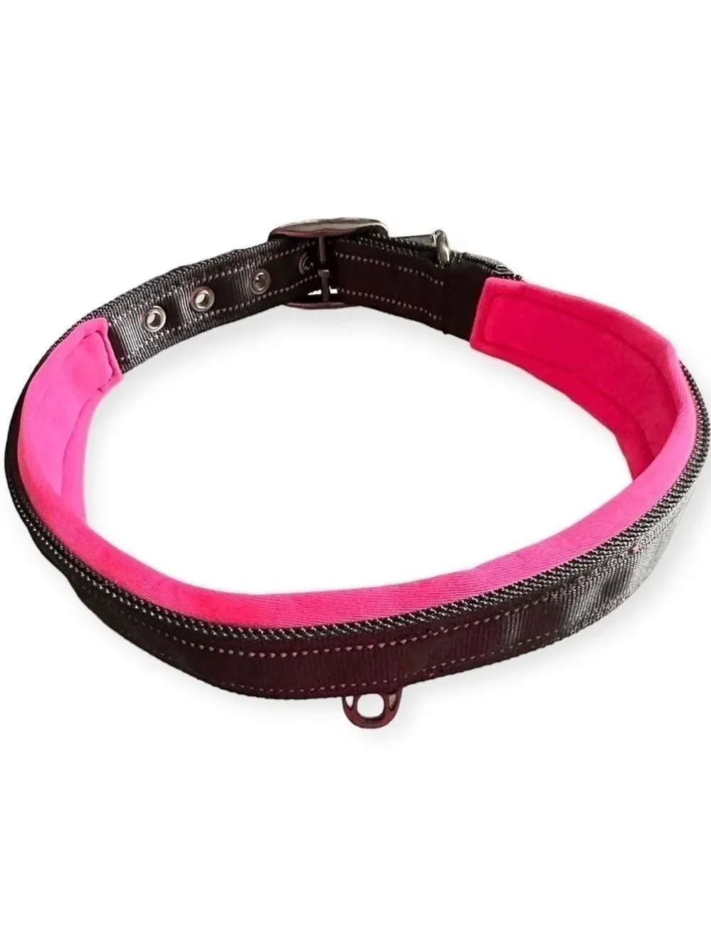 Neoprene‎ Black Pink Dog Collar XL